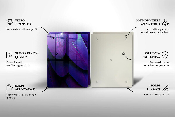 Tocător de bucătărie Neon pene