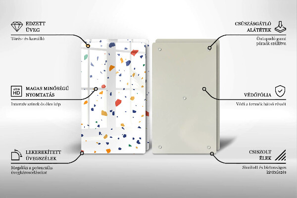 Tocător de bucătărie Gresie colorata