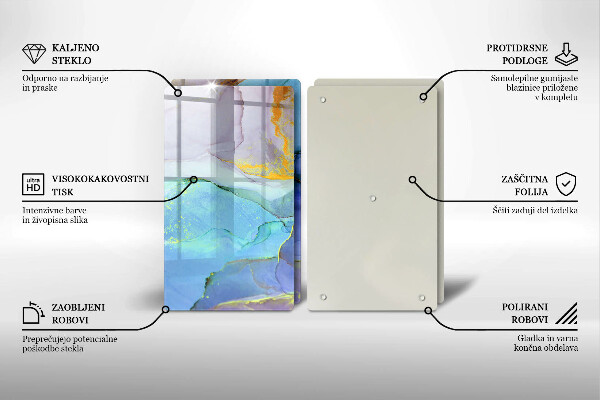 Tocător sticlă Piatră de aur crăpată