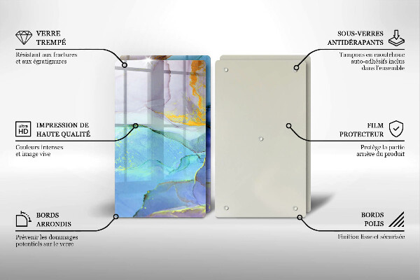 Tocător sticlă Piatră de aur crăpată