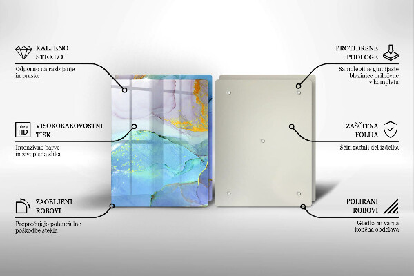 Tocător sticlă Piatră de aur crăpată