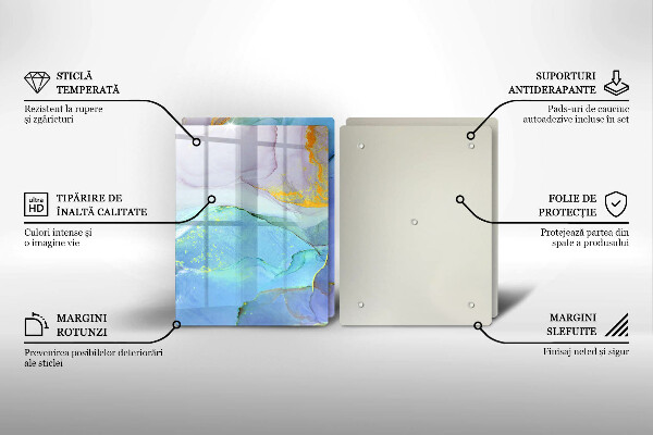 Tocător sticlă Piatră de aur crăpată