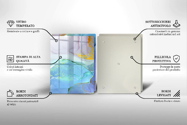 Tocător sticlă Piatră de aur crăpată