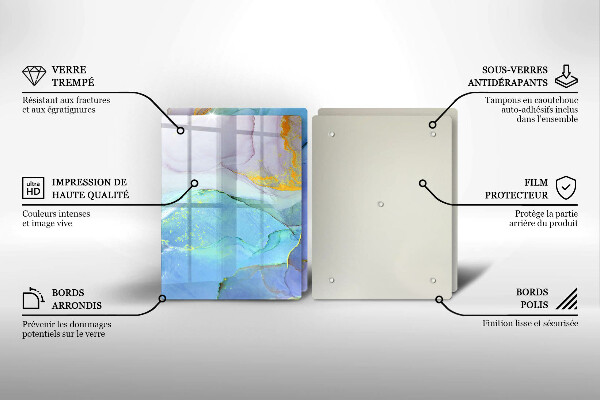 Tocător sticlă Piatră de aur crăpată