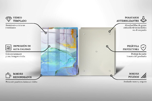 Tocător sticlă Piatră de aur crăpată
