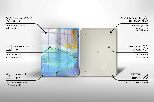 Tocător sticlă Piatră de aur crăpată