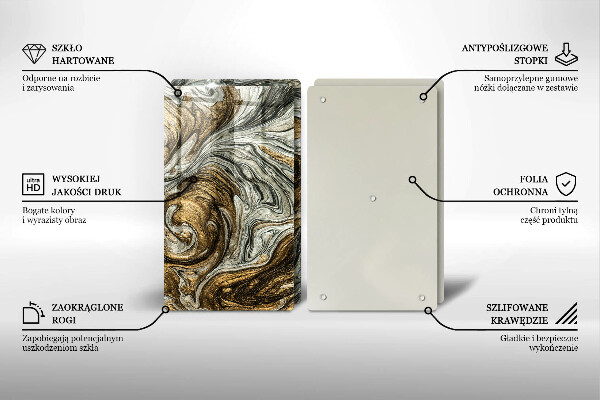 Tocător sticlă Abstracție bogată