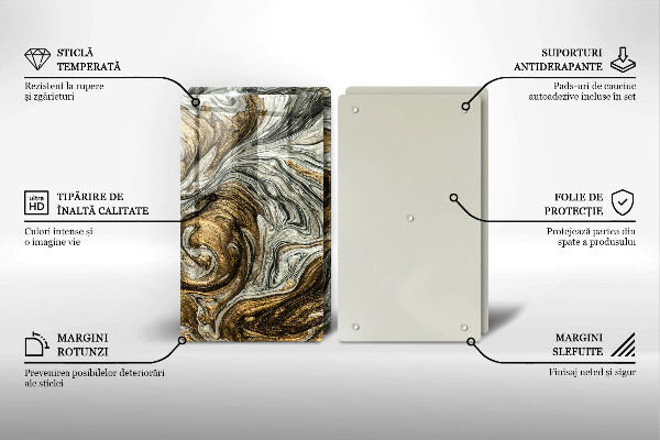 Tocător sticlă Abstracție bogată