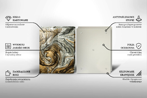 Tocător sticlă Abstracție bogată