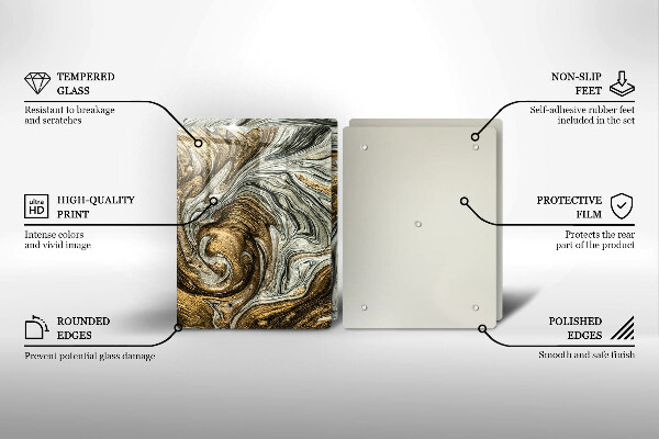 Tocător sticlă Abstracție bogată