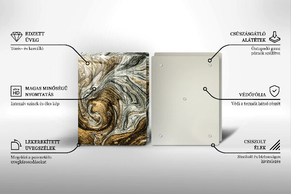 Tocător sticlă Abstracție bogată