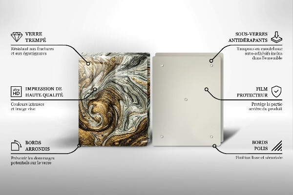 Tocător sticlă Abstracție bogată