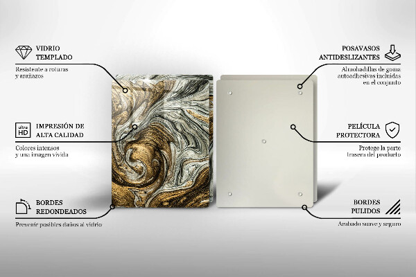 Tocător sticlă Abstracție bogată