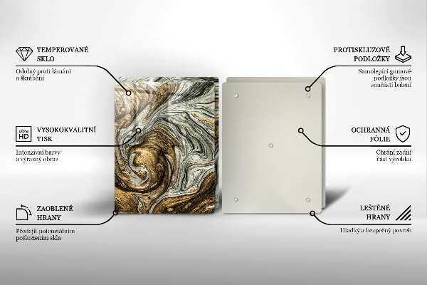 Tocător sticlă Abstracție bogată