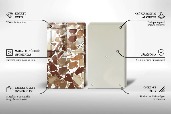 Tocător sticlă Pete decorative de piatră