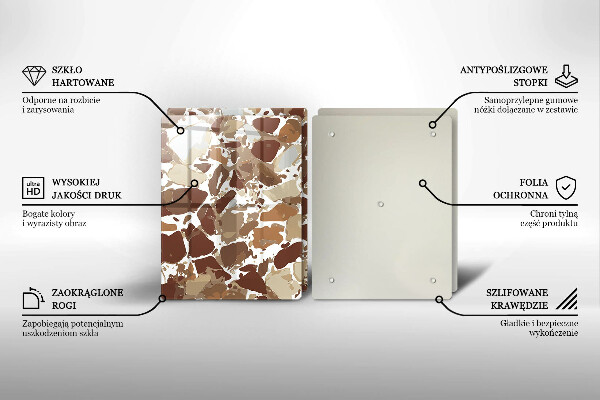 Tocător sticlă Pete decorative de piatră