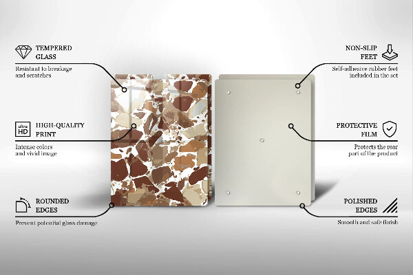 Tocător sticlă Pete decorative de piatră