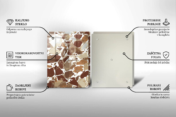 Tocător sticlă Pete decorative de piatră