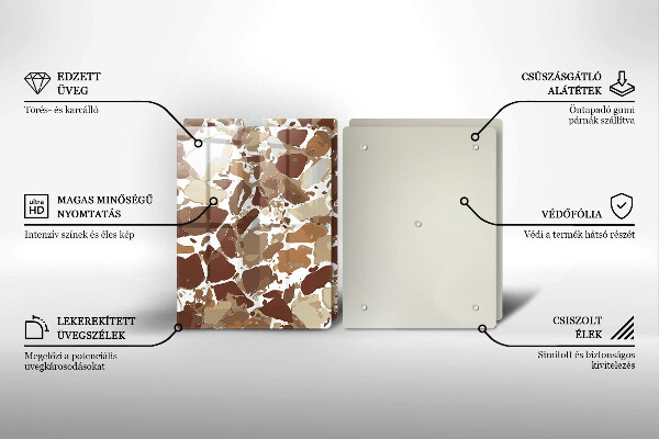 Tocător sticlă Pete decorative de piatră