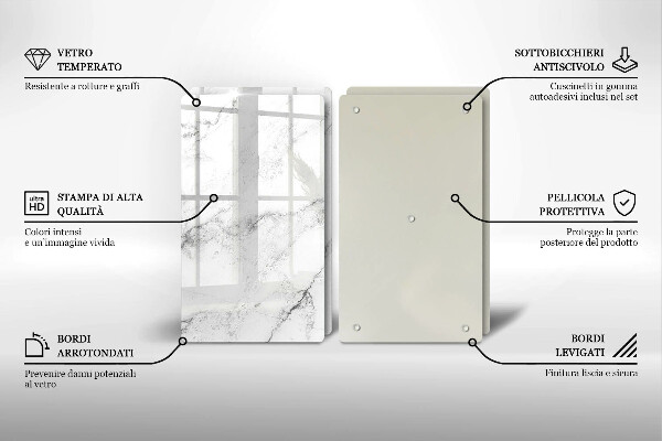 Tocător de bucătărie Textura eleganta de marmura