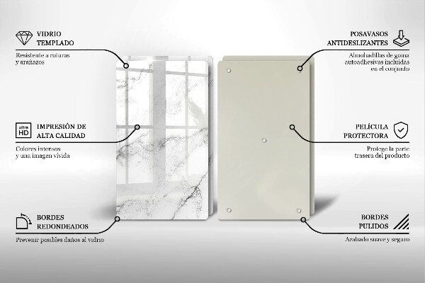 Tocător de bucătărie Textura eleganta de marmura