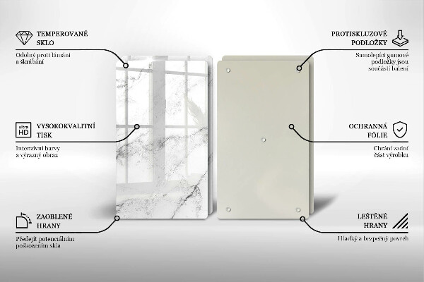 Tocător de bucătărie Textura eleganta de marmura