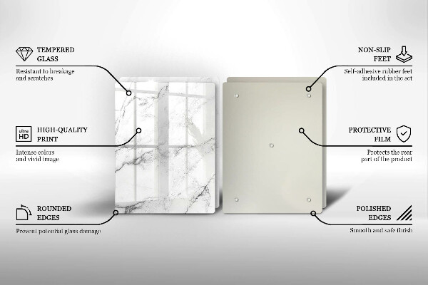 Tocător de bucătărie Textura eleganta de marmura