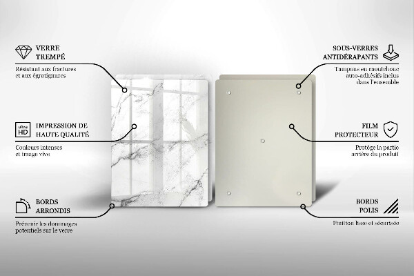 Tocător de bucătărie Textura eleganta de marmura