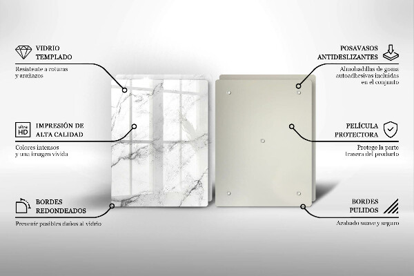 Tocător de bucătărie Textura eleganta de marmura