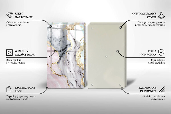 Tocător de bucătărie Marmură pastel