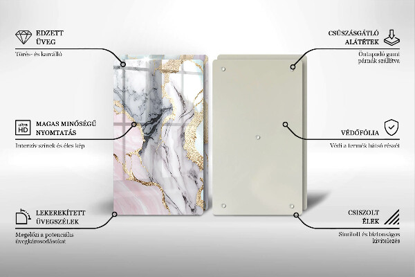 Tocător de bucătărie Marmură pastel