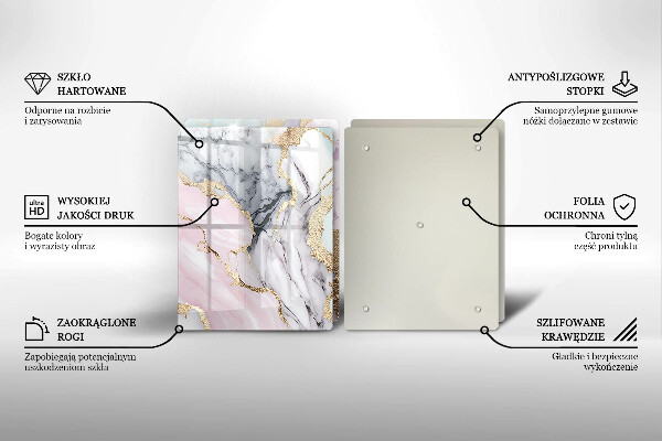 Tocător de bucătărie Marmură pastel