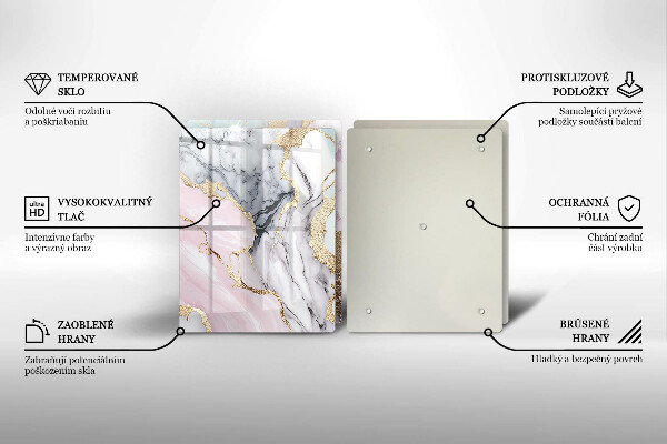 Tocător de bucătărie Marmură pastel