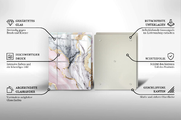 Tocător de bucătărie Marmură pastel