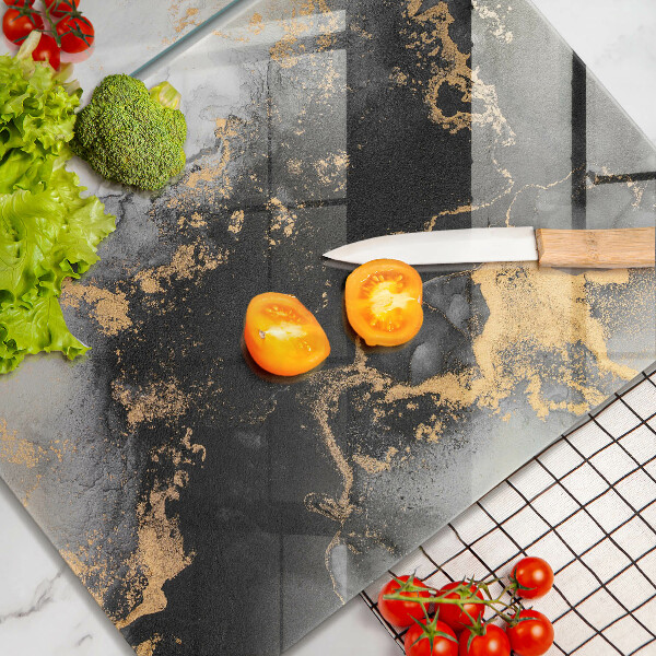 Tocător de bucătărie Abstracție cu aur