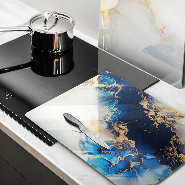 Tocător de bucătărie Abstracție cu albastru