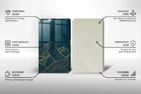 Tocător de bucătărie Munți abstracti