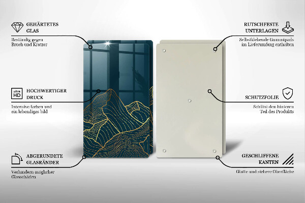 Tocător de bucătărie Munți abstracti