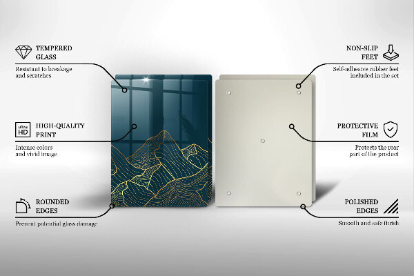 Tocător de bucătărie Munți abstracti