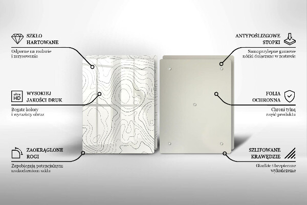 Tocător de bucătărie Design de artă în linie