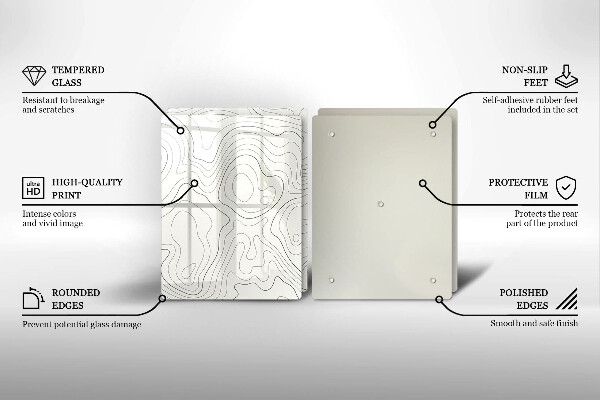 Tocător de bucătărie Design de artă în linie