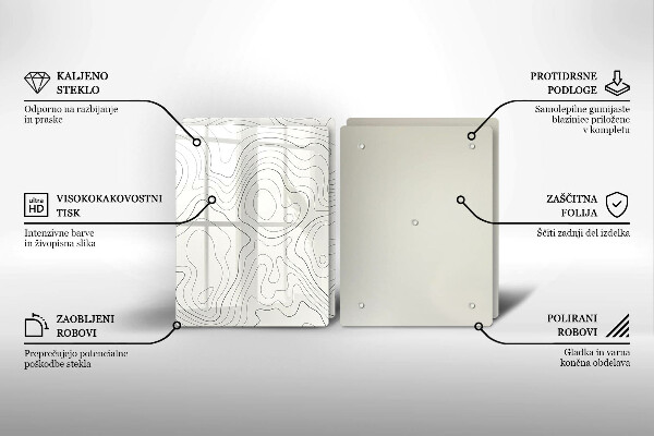 Tocător de bucătărie Design de artă în linie