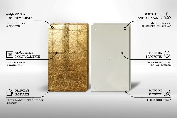 Tocător de bucătărie Fundal cu textură aurie