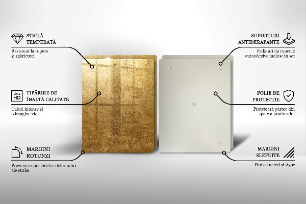 Tocător de bucătărie Fundal cu textură aurie