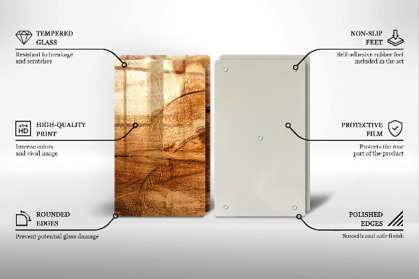 Tocător de bucătărie Textura placă de lemn