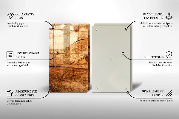 Tocător de bucătărie Textura placă de lemn