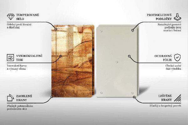 Tocător de bucătărie Textura placă de lemn