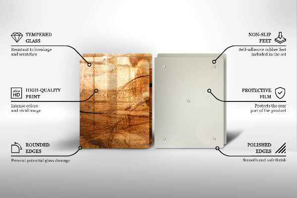 Tocător de bucătărie Textura placă de lemn