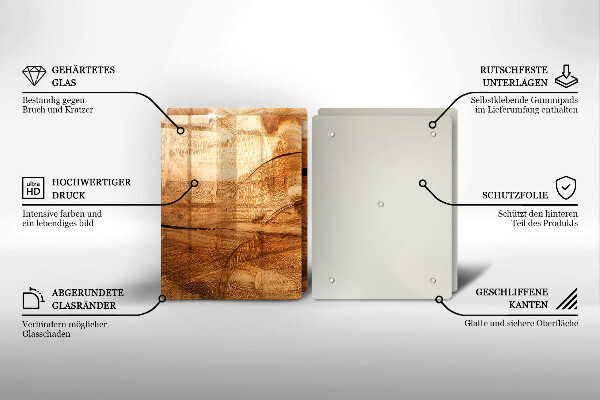 Tocător de bucătărie Textura placă de lemn