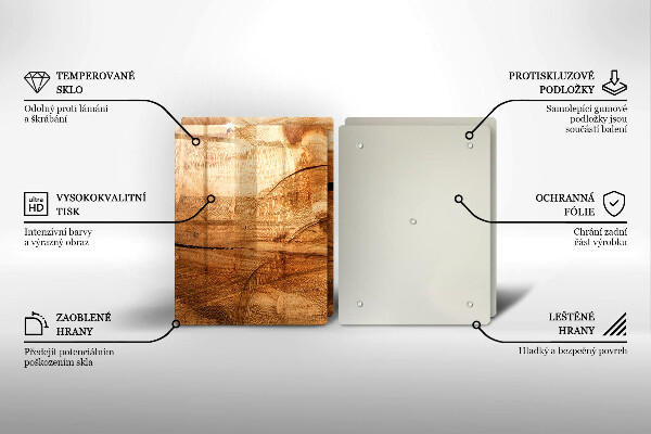 Tocător de bucătărie Textura placă de lemn